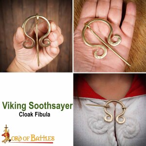 Viking Soothsayers Brass Fibula Cloak Brooch