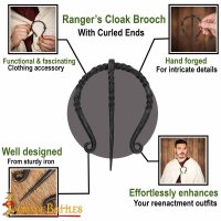 Sturdy Hand Forged Fibula / Cloak Brooch