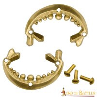 Pure Solid Brass Medieval Belt Mounts Set of 2 Functional Accessory