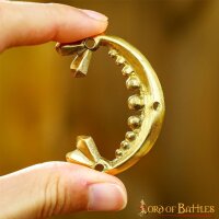 Pure Solid Brass Medieval Belt Mounts Set of 2 Functional Accessory