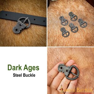 Dark Ages Armor Tough Steel Buckle Set of 5