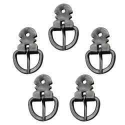 Medieval iron buckle or iron clasp, set of 5
