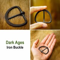 Hand Forged Iron Belt Buckle of the Dark Ages