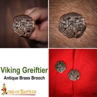 Viking Greiftier Antique Brass Brooch Set of 2