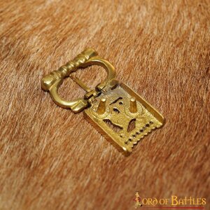 Medieval Wolf Solid Brass Belt Buckle Leather Accessory