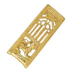 Medieval Lion Pure Solid Brass Belt End Chape Functional Belt Accessory