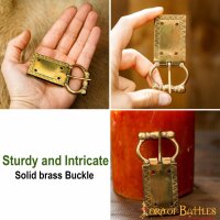 Medieval Pure Solid Brass Belt Buckle Functional Clothing Accessory