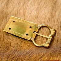 Medieval Pure Solid Brass Belt Buckle Functional Clothing Accessory
