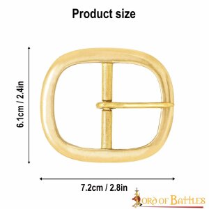Medieval Oval Pure Brass Buckle Large