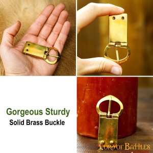 Gorgeous Pure Solid Brass Belt Buckle Fully Functional Belt Accessory