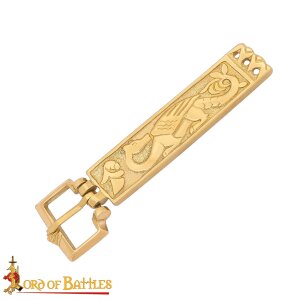 Ornate Viking Pure Solid Brass Belt Buckle Functional...