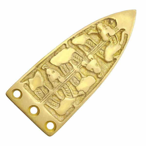 Engraved Viking Serpent Medieval Belt End Chape Pure Solid Brass Accessory