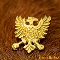 Heraldic Eagle Belt Studs or Conchos Pure Solid Brass Set of 5