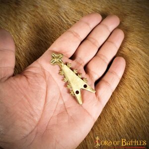 The Swallow Tail Medieval Belt End Solid Brass Chape