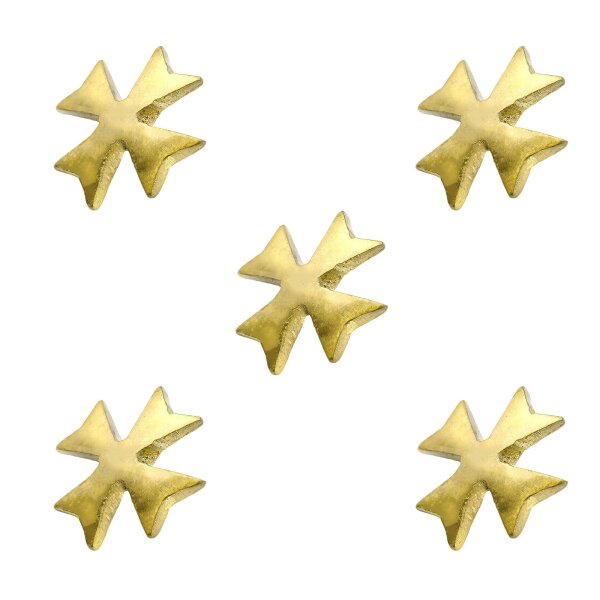 Templar Cross Pure Solid Brass Leather Mount Functional Set of 5