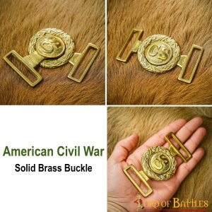 Civil War Confederate officers Brass Belt Buckle