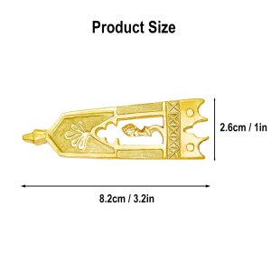 Closed Thistle Pure Solid Brass Belt End Chape