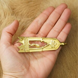 Closed Thistle Pure Solid Brass Belt End Chape