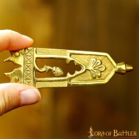 Closed Thistle Pure Solid Brass Belt End Chape