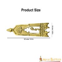 Closed Thistle Pure Solid Brass Belt End Chape