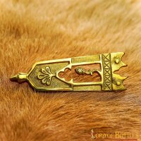 Closed Thistle Pure Solid Brass Belt End Chape