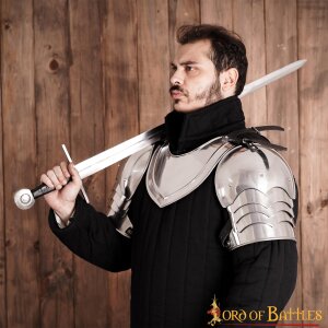 Medieval Knightly Spaulders Functional Shoulder Armor 16 gauge