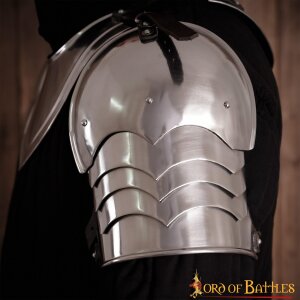 Medieval Knightly Spaulders Functional Shoulder Armor 16 gauge