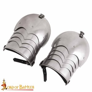 Medieval Knightly Spaulders Functional Shoulder Armor 16 gauge