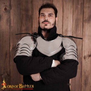 Medieval Knightly Spaulders Functional Shoulder Armor 16 gauge