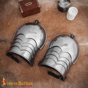 Medieval Knightly Spaulders Functional Shoulder Armor 16 gauge