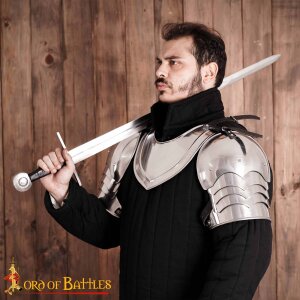 Medieval Knightly Spaulders Functional Shoulder Armor 16 gauge