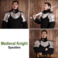 Medieval Knightly Spaulders Functional Shoulder Armor 16 gauge