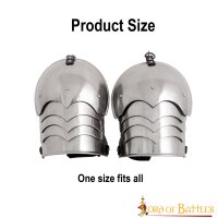 Medieval Knightly Spaulders Functional Shoulder Armor 16 gauge