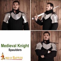 Medieval Knightly Spaulders Functional Shoulder Armor 16 gauge