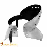 Black Knight Gorget with Foldable Bevor