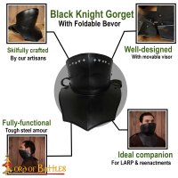 Black Knight Gorget with Foldable Bevor