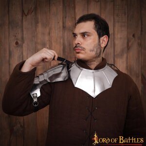 Gothic Knight Gorget with fluting and roped design edges 16 gauge