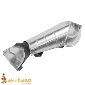 Medieval fantasy Bracers with Elbow and Hand Protection Polished