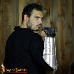 Medieval fantasy Bracers with Elbow and Hand Protection Polished