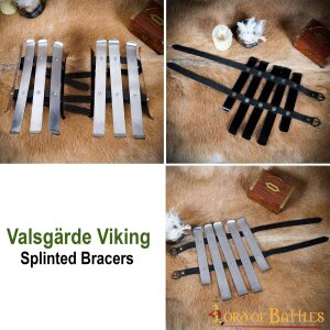 Valsg¤rde Viking Splinted Bracers Functional Historical Arms Armor 16 gauge