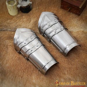 Medieval Fantasy Steel Bracers for LARP