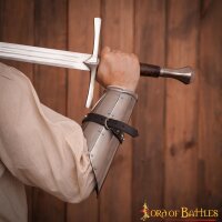 Warrior Bracers Medieval Arm Armor with Genuine Suede Lining 16 gauge