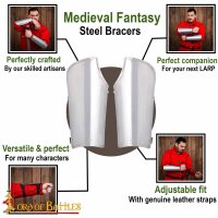 Medieval Knightly Bracers Functional Steel Arm Armor