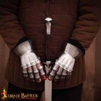 Medieval Knightly Hourglass Gauntlets 14th century 16 gauge