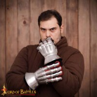 Medieval Knightly Hourglass Gauntlets 14th century 16 gauge