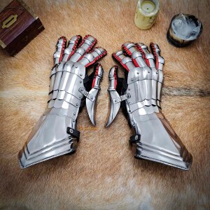 Medieval Fantasy Knightly Gauntlets 16 gauge