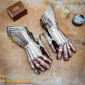 Medieval Fantasy Knightly Gauntlets 16 gauge