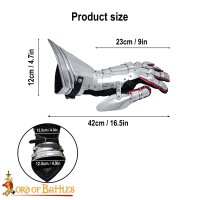 Medieval Fantasy Knightly Gauntlets 16 gauge