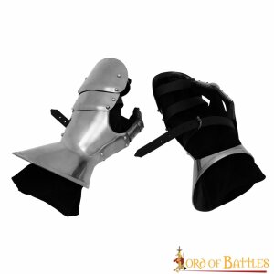 Medieval Milanese Knight Mitten Gauntlets 16 gauge