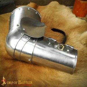 Late Medieval Arms Armor Fully Functional Vambraces 16 gauge